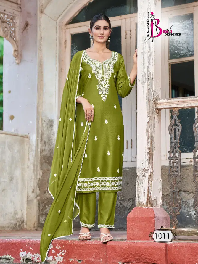 Status Vol 3 By Bhavi Rayon Designer Kurti With Bottom Dupatta Wholesale Price In Surat